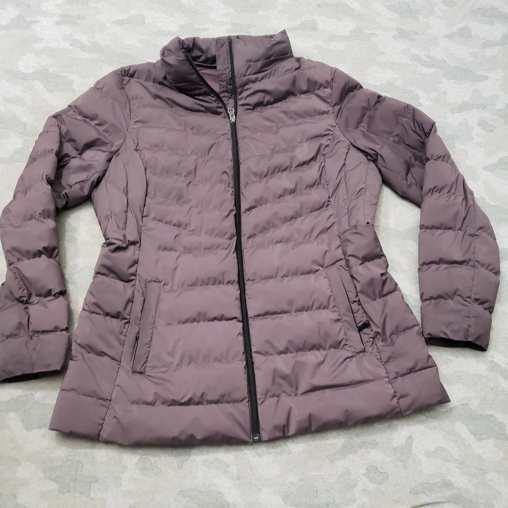 32 Degrees Heat Puffer Jacket Womens Large Purple Quilted Full Zip Outdoors